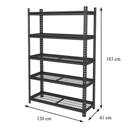 5-TIER SHELVING UNIT FURDINI BROOK GOS079 120CM BLACK [EXCLUSIVE FROM HOMEPRO THAILAND]