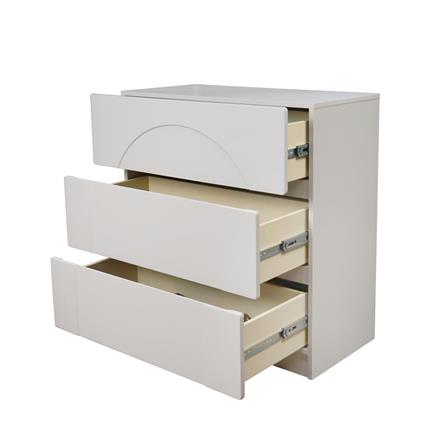 CHEST OF 3 DRAWERS FURDINI CURVE 80CM GREY [EXCLUSIVE FROM HOMEPRO THAILAND]