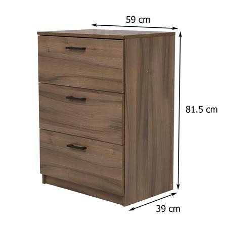 CHEST OF 3 DRAWERS FURDINI AMORE WALNUT [EXCLUSIVE FROM HOMEPRO THAILAND]