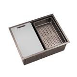 LIVINOX BUILT IN NANO LAVA SINK LWS-6047VB 1BOWL STAINLESS STEEL 304 60CM GUN METAL