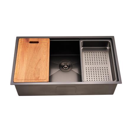 LIVINOX BUILT IN NANO LAVA SINK LWS-8247VB 1BOWL STAINLESS STEEL 304 82CM GUN METAL