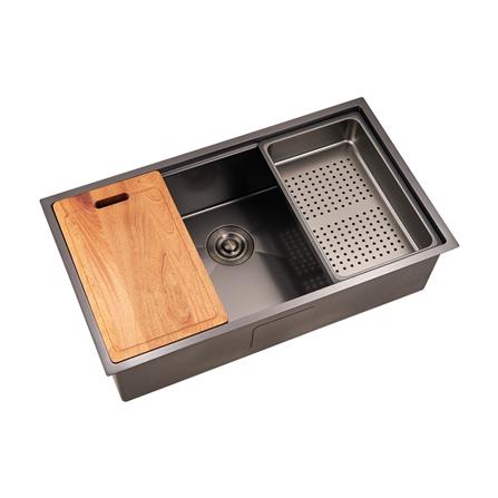 LIVINOX BUILT IN NANO LAVA SINK LWS-8247VB 1BOWL STAINLESS STEEL 304 82CM GUN METAL