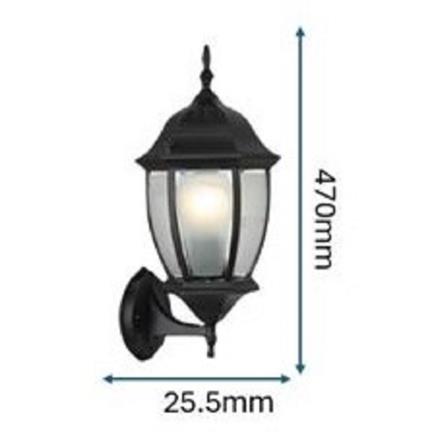 PRE-ORDER BRIGHT OBJECTIVES WALL OUTDOOR 8819/W 470MM E27 BLACK