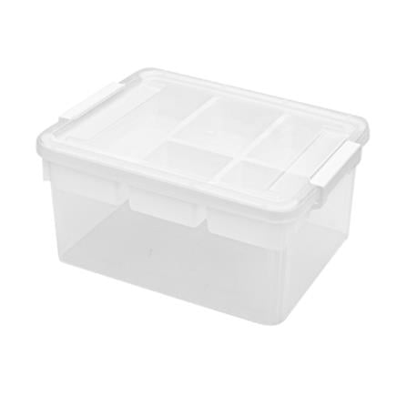 STORAGE BOX M 45.5x33.5x27CM CLEAR