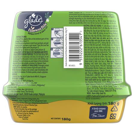 GLADE SCENTED GEL ESSENCES ELITE TWIN PACK 180G BAMBOO FOREST & WHITE TEA