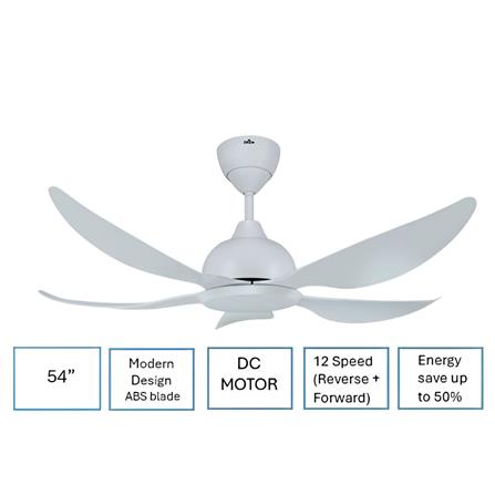 DEKA CEILING FAN GENO 54 MATTE WHITE 5B 54"