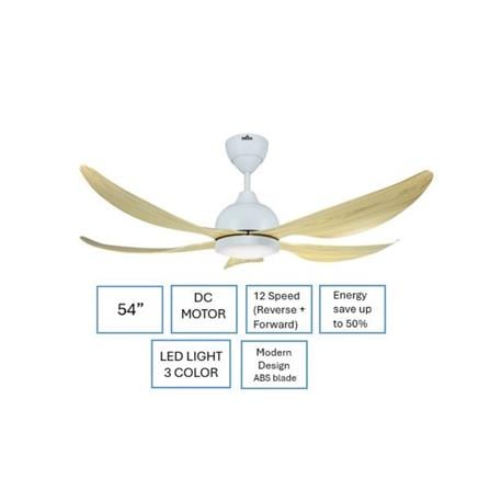 DEKA CEILING FAN GENO 54 LED LIGHT WALNUT 5B 54"