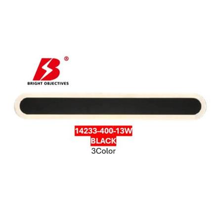 BRIGHT OBJECTIVES WALL LAMP 14233/400 BK 3 COLOR 13 WATT BLACK
