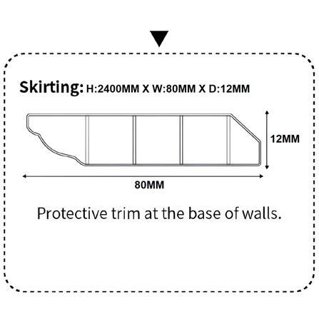 ENOCH SPC SKIRTING YN819 DARK OAK