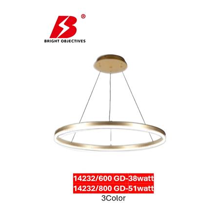 BRIGHT OBJECTIVES PENDANT LAMP 14232/800 GD 3 COLOR 51 WATT GOLD