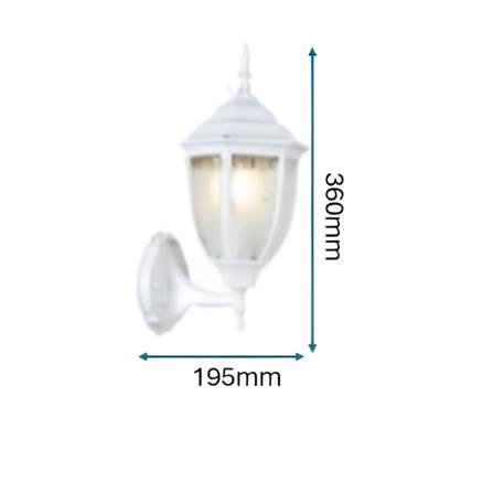 BRIGHT OBJECTIVES WALL OUTDOOR 8820/W 36CM E27 WHITE