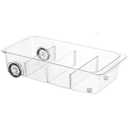 FRIDGE BOX STORAGE WITH WHEEL KECH 39X19.5X8.5 CLEAR