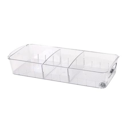FRIDGE BOX ROLL OUT DIVIDERS M FROSTY KECH 38X16.5X6.5CM CLEAR