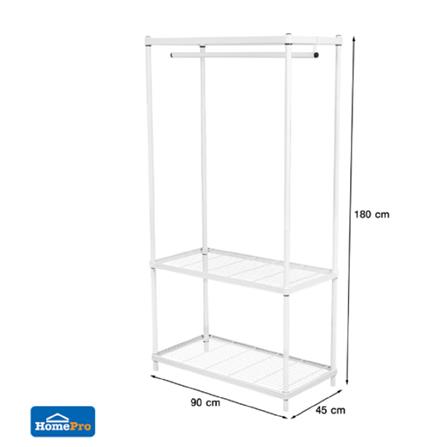 CLOTHES RACK PLIM LINEAR WR90-1-180 90X45X180CM WHITE