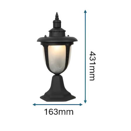 PRE-ORDER BRIGHT OBJECTIVES GATE LAMP 8831/S 430MM E27 BLACK