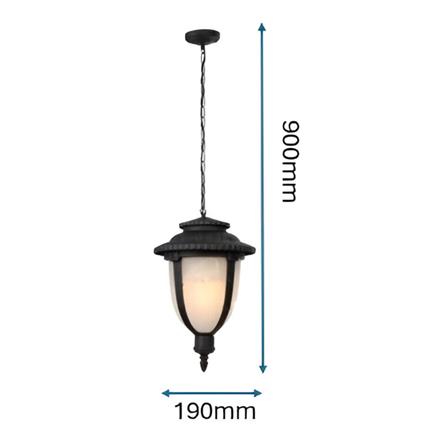 PRE-ORDER BRIGHT OBJECTIVES PENDANT OUTDOOR LAMP 8832/P 900MM E27 BLACK