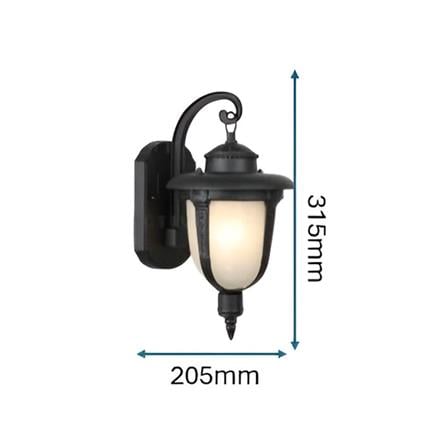 PRE-ORDER BRIGHT OBJECTIVES WALL OUTDOOR 8831/W 315MM E27 BLACK