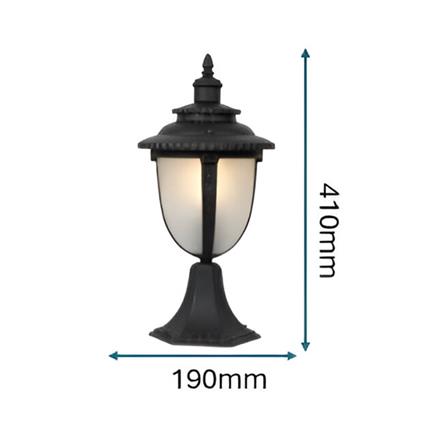 PRE-ORDER BRIGHT OBJECTIVES GATE LAMP 8832/S 410MM E27 BLACK