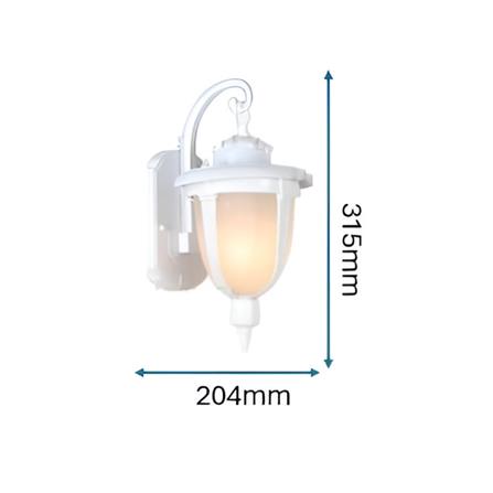 BRIGHT OBJECTIVES WALL OUTDOOR 8833/W 315MM E27 WHITE