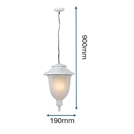 PRE-ORDER BRIGHT OBJECTIVES PENDANT OUTDOOR LAMP 8834/P 900MM E27 WHITE