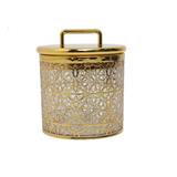 COSSY ARYLIC CANISTER GOLD WITH LID  1778G-S