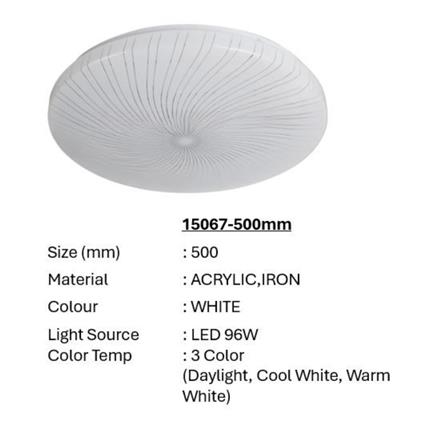 BRIGHT OBJECTIVES CEILING LAMP LED 15067-500 3C 96 WATT 50CM WHITE