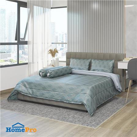 BEDDING SET 5FT 6PCS HOME LIVING STYLE JUNIPER GREEN [EXCLUSIVE FROM HOMEPRO THAILAND]