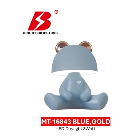 BRIGHT OBJECTIVES DESK LAMP LED MT-16843 3 WATT 6000K(DAYLIGHT) BLUE