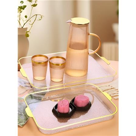 COSSY RECTANGULAR TRAY WITH GOLD RIM 40CM X 25CM 2881-L TRAY