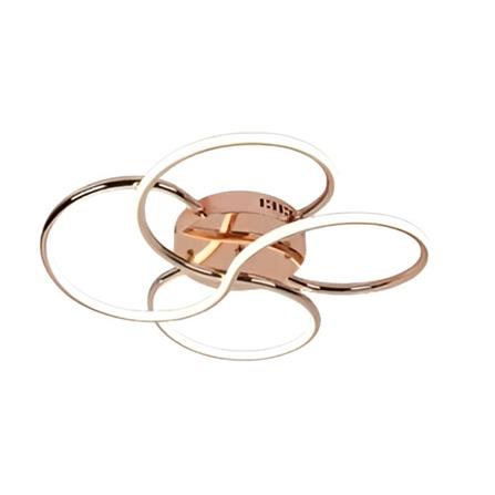 BRIGHT OBJECTIVES CEILING LAMP LED 16509-RG 3C 52 WATT x 2 ROSE GOLD WITH REMOTE CONTROL