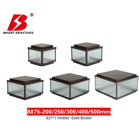 PRE-ORDER BRIGHT OBJECTIVES GATE LAMP 8875 250MM E27 DARK BROWN