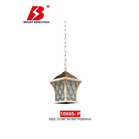PRE-ORDER BRIGHT OBJECTIVES PENDANT OUTDOOR LAMP 10885/P 350MM E27 ANTIQUE BRASS