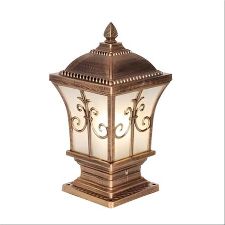 PRE-ORDER BRIGHT OBJECTIVES GATE LAMP 10886/S 400MM E27 ANTIQUE BRASS GOLD