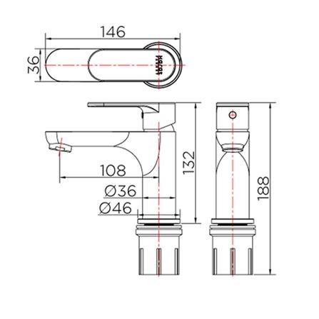 BASIN FAUCET MIXER KARAT FAUCET KF-58-620-50 [EXCLUSIVE FROM HOMEPRO THAILAND]