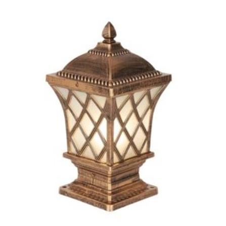 PRE-ORDER BRIGHT OBJECTIVES GATE LAMP 10885/S 400MM E27 ANTIQUE BRASS GOLD