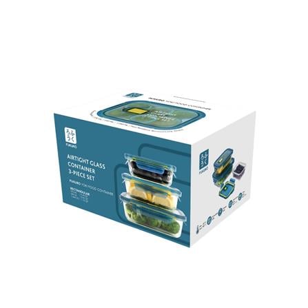 FUKURO YOKI CONTAINER SET (370ML + 640ML + 1,040ML) RECTANGLE