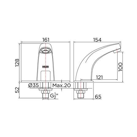 BASIN FAUCET KARAT FAUCET KF-67-015-50 CHROME [EXCLUSIVE FROM HOMEPRO THAILAND]