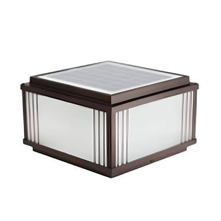 PRE-ORDER BRIGHT OBJECTIVES GATE LAMP SOLAR 8876 500MM E27 DARK BROWN