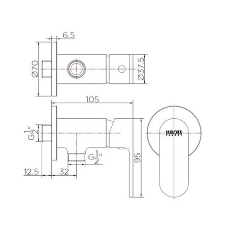 SHOWER VALVE KARAT FAUCET KF-58-870-50 CHROME [EXCLUSIVE FROM HOMEPRO THAILAND]
