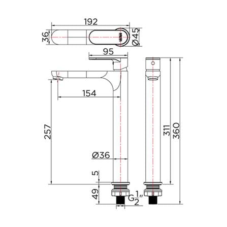 BASIN FAUCET KARAT FAUCET KF-58-611-50 [EXCLUSIVE FROM HOMEPRO THAILAND]