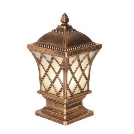 PRE-ORDER BRIGHT OBJECTIVES GATE LAMP 10885/S 240MM E27 ANTIQUE BRASS GOLD