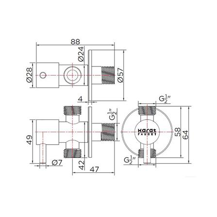 STOP VALVE KARAT FAUCET KA-01-422-63 [EXCLUSIVE FROM HOMEPRO THAILAND]