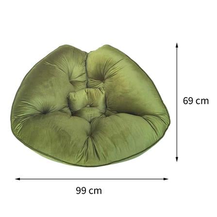 HOME LIVING STYLE CHAIRPAD PEAR 34X43 GREEN