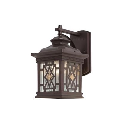 PRE-ORDER BRIGHT OBJECTIVES WALL OUTDOOR 10897/W 290MM E27 GOLD BROWN