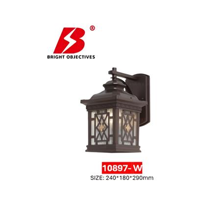 PRE-ORDER BRIGHT OBJECTIVES WALL OUTDOOR 10897/W 290MM E27 GOLD BROWN