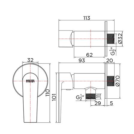 1-WAY SHOWER VALVE KARAT FAUCET KF-75-870-50 [EXCLUSIVE FROM HOMEPRO THAILAND]