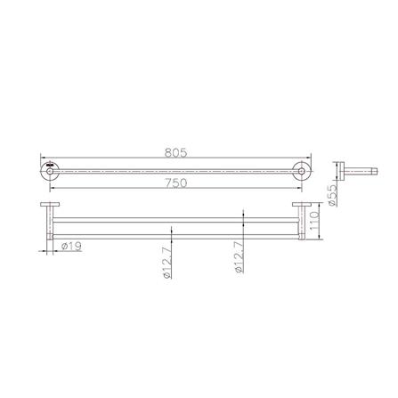 TOWEL RAIL KARAT FAUCET KB-15-636-63 STAINLESS STEEL [EXCLUSIVE FROM HOMEPRO THAILAND]