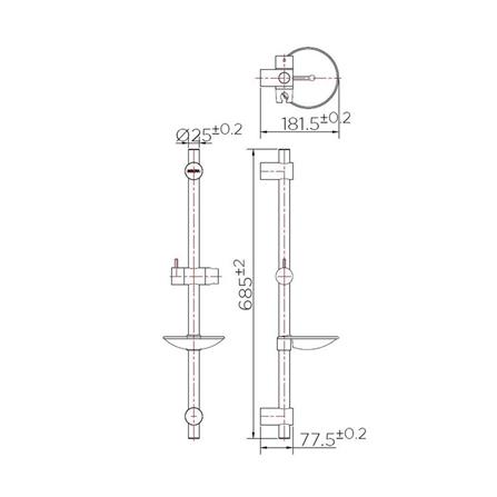 HAND SHOWER SLIDE BAR KARAT FAUCET KS-07-721-50 CHROME [EXCLUSIVE FROM HOMEPRO THAILAND]