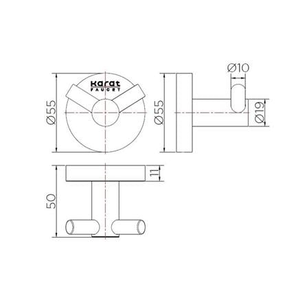 DOUBLE HOOK KARAT FAUCET KB-15-132-63 STAINLESS STEEL [EXCLUSIVE FROM HOMEPRO THAILAND]