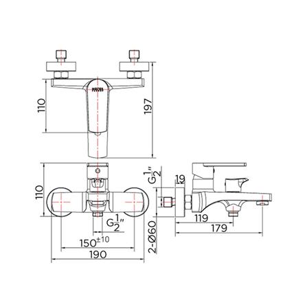 BATH MIXER KARAT FAUCET KF-58-720-50 [EXCLUSIVE FROM HOMEPRO THAILAND]